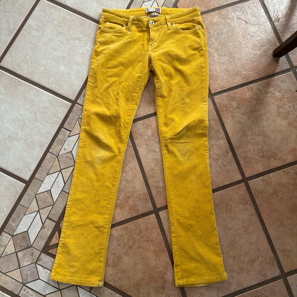 Vibrant Yellow Straight Leg low rise Women's Jeans